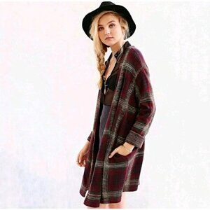 UNIF Grunge Emo Nevermind Duster Tartan Plaid Cardigan - Size S